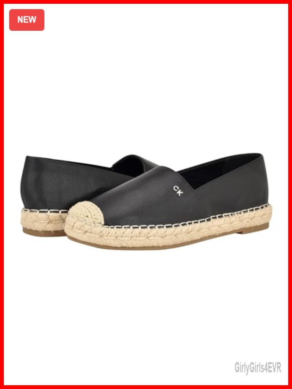 Faux Leather Ballet Flats with Espadrille Stitching